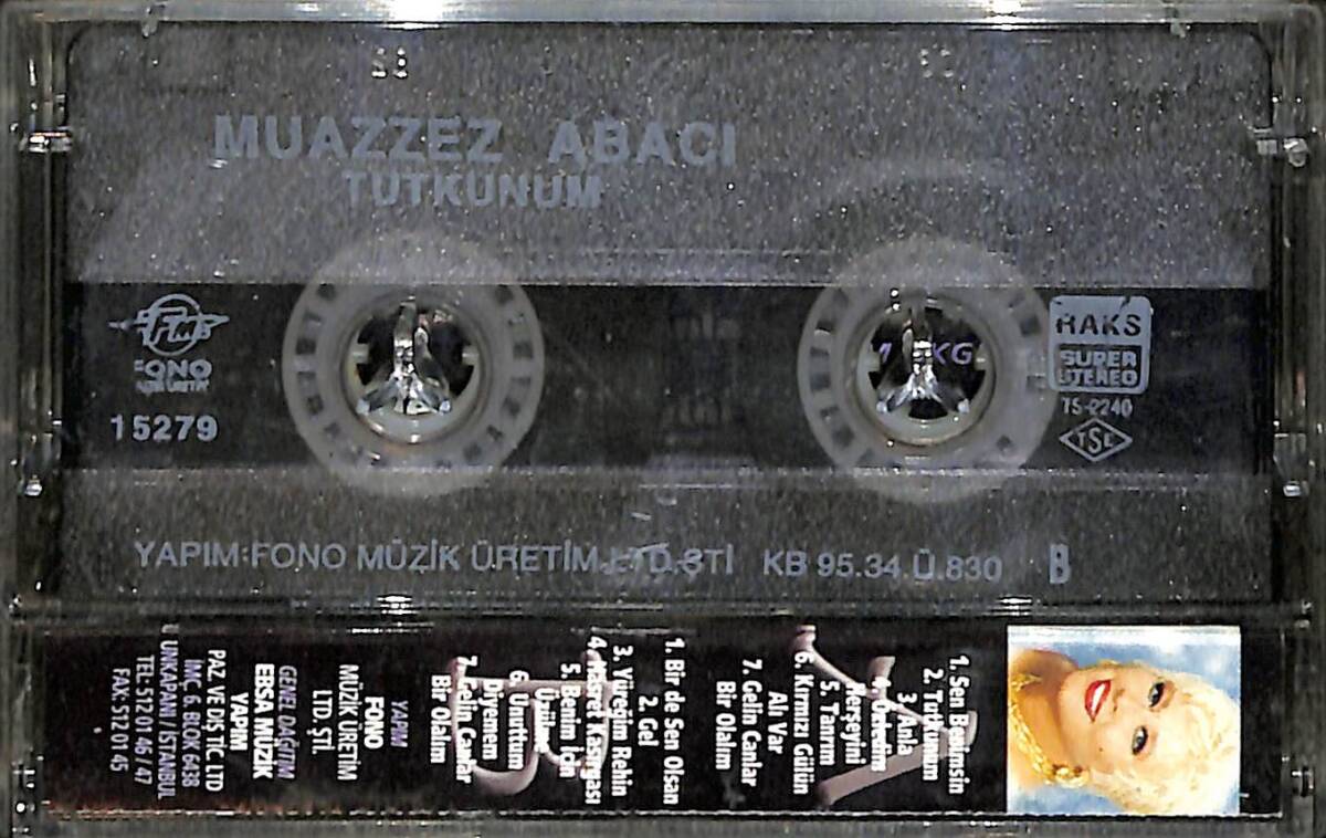 Muazzez Abacı - Tutkunum Kaset (İkinci El) KST26314 - 2