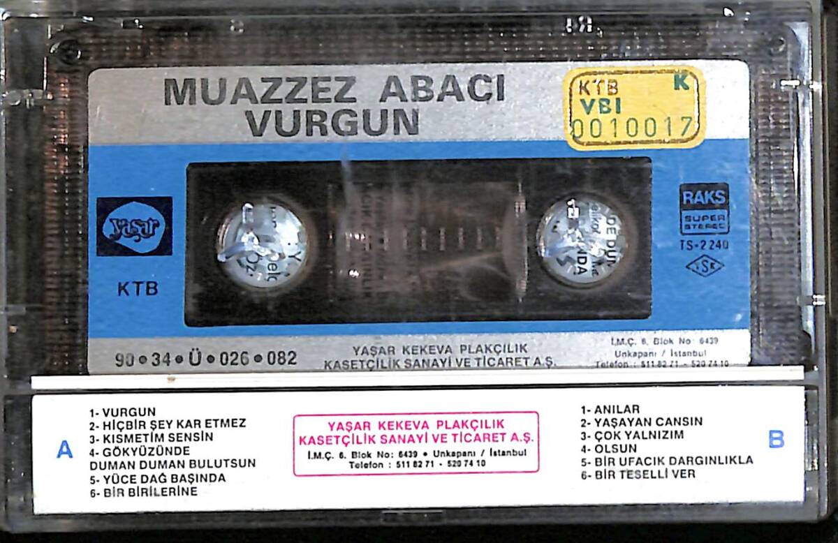 Muazzez Abacı - Vurgun Kaset (Sarı Bandrol - İkinci El) KST27124 - 2