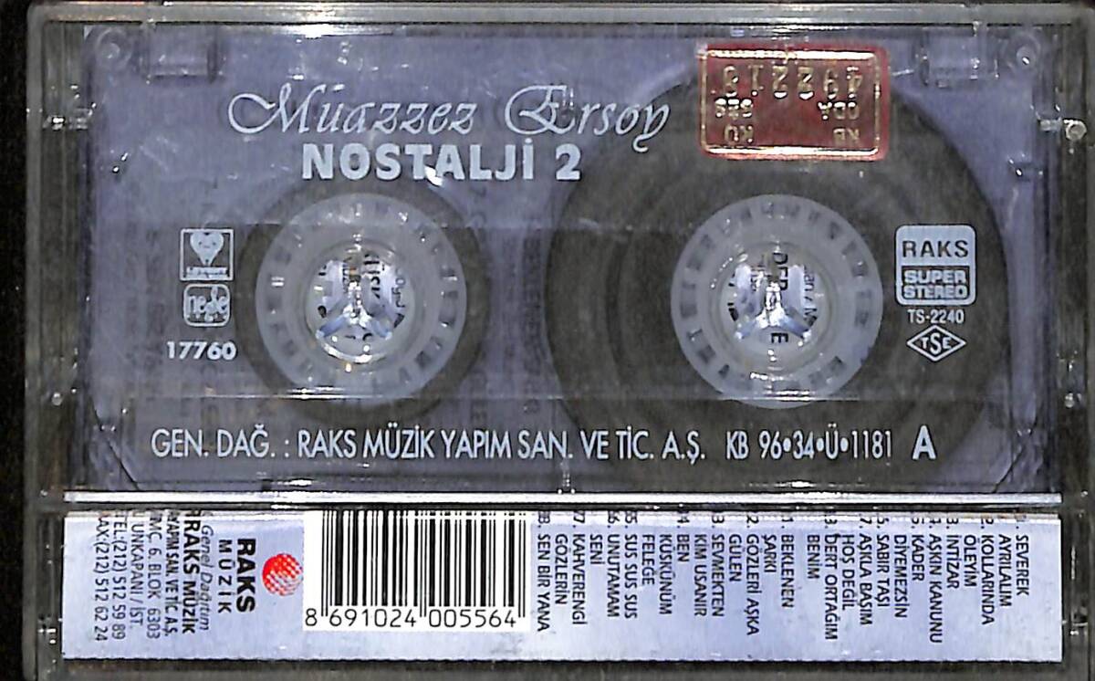 Muazzez Ersoy - Nostalji 2 Kaset (İkinci El) KST26343 - 2