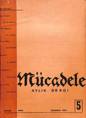 Mücadele Aylık Fikir Sanat Edebiyat Mecmuası Dergi Sayı5 Eylül 1966 - Nejdet Sançar DRG481 - 1