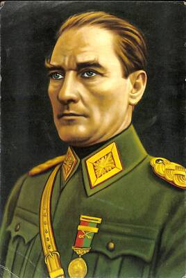 Mustafa Kemal Atatürk Karikatür Kartpostal KRT19353 - 1