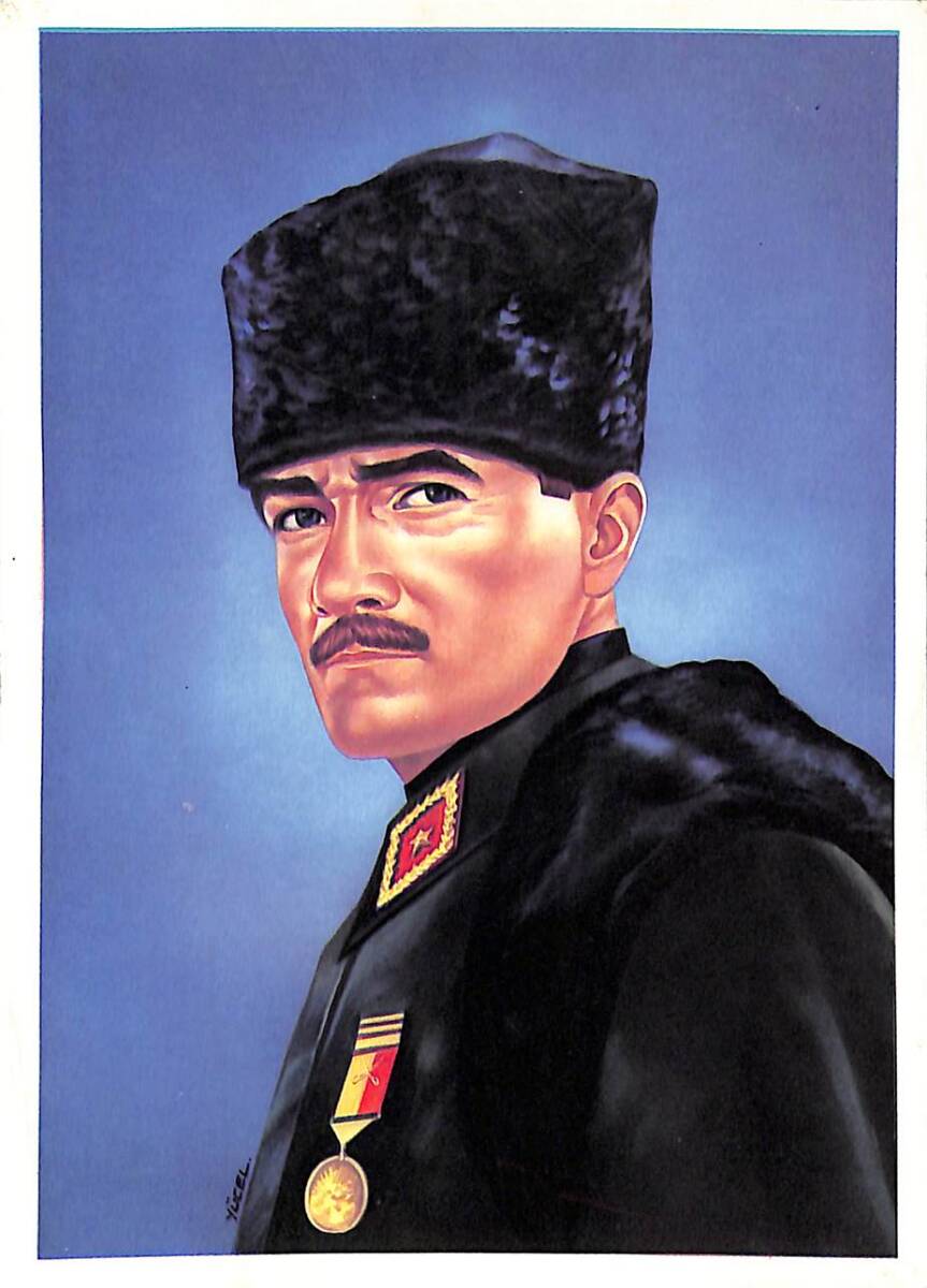 Mustafa Kemal Atatürk Kartpostal (Küçük Boy) KRT22536 - 1