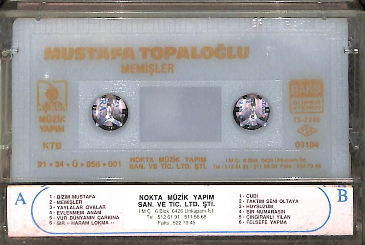 Mustafa Topaloğlu - Memişler Kaset (İkinci El) KST27631 - 2