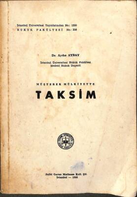 Müşterek Mülkiyette Taksim-1966 KTP2710 - 1