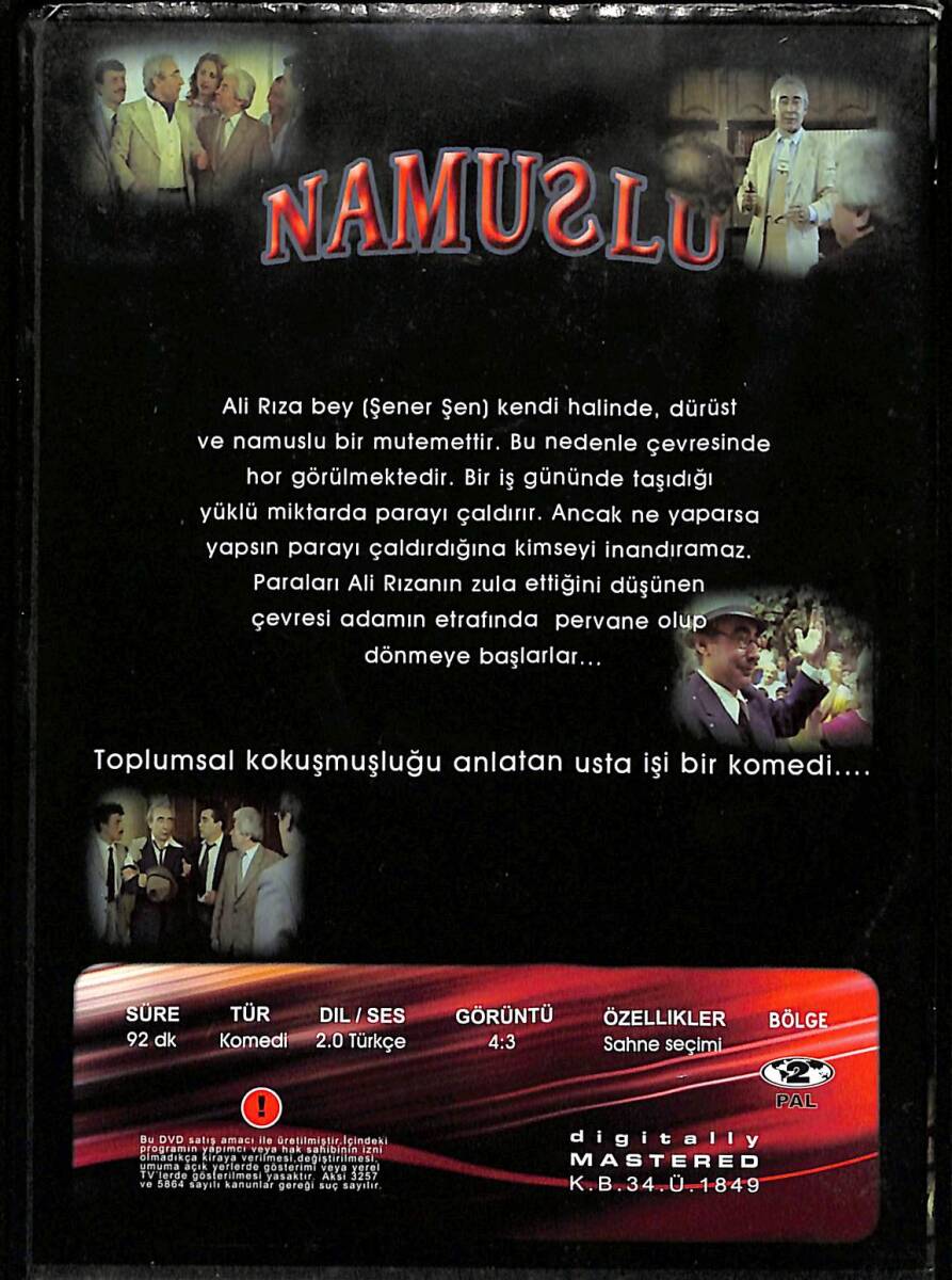 Namuslu DVD Film (İkinci El) DVD2688 - 2