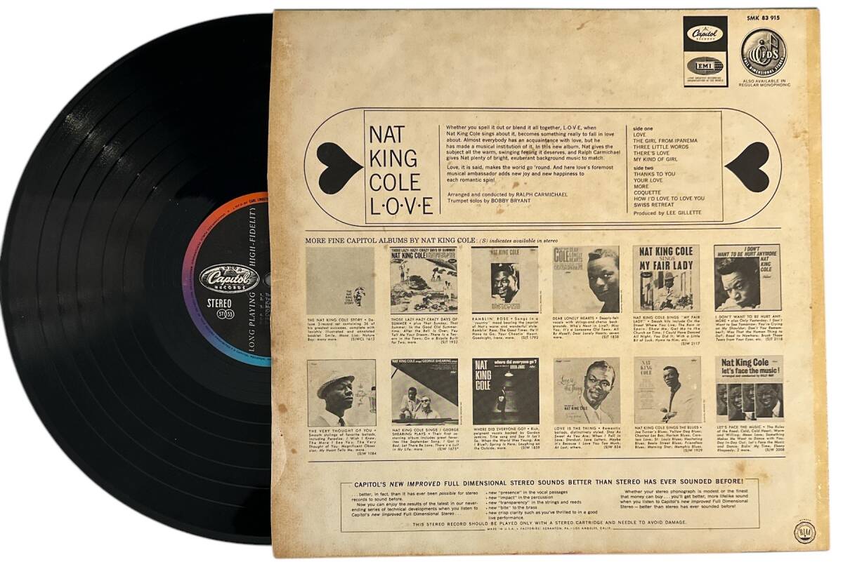 Nat King Cole - Love (CAPITOL RECORDS) LP Plak (10/8) PLK25596 - 2