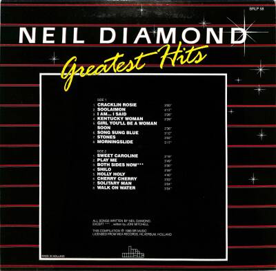 Neil Diamond – Greatest Hits (1986 - Belçika) LP - 2