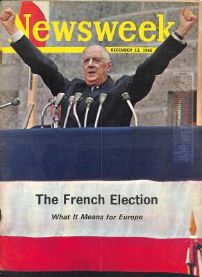 Newsweek 13 December 1965 - The French Election, Emmet John Hughes, Tony Rollo NDR84666 - 1