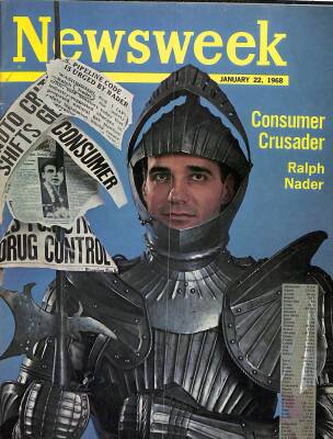 Newsweek 22 January 1968 - Consumer Crusader, Ralph Nader, G. Martin, Hennry Hubbard NDR84683 - 1