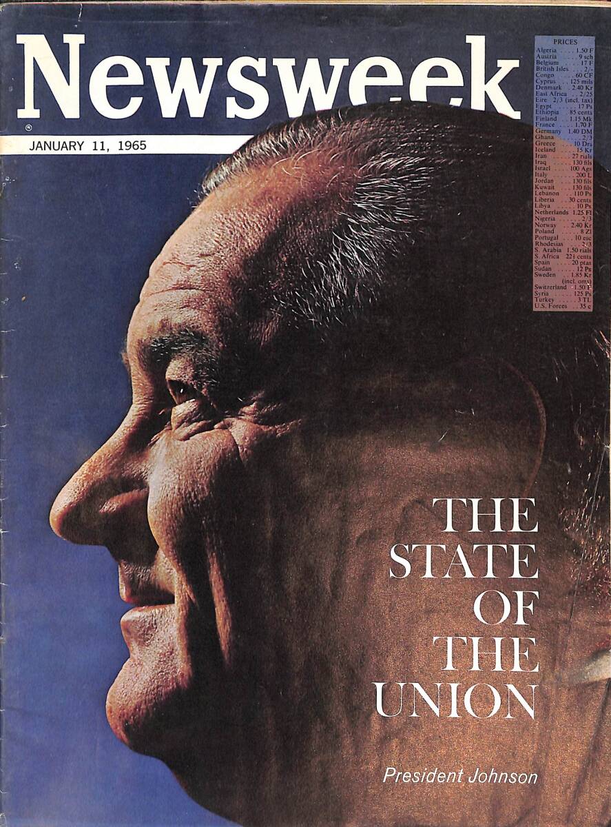 Newsweek Magazine 11 January 1965 - President Johnson, Gianni Agnelli NDR88190 - 1