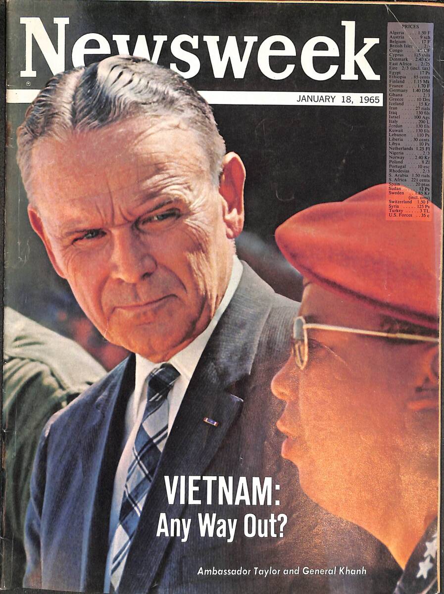 Newsweek Magazine 18 January 1965 - Vietnam, Ambassador Taylor and General Khanh NDR88189 - 1