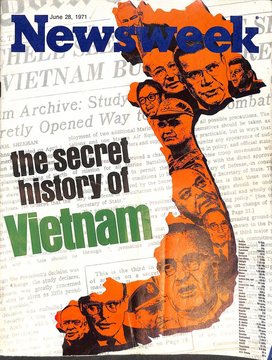 Newsweek Magazine 28 June 1971 - The Secret History of Vietnam, Pakistan, Kentucky NDR88191 - 1