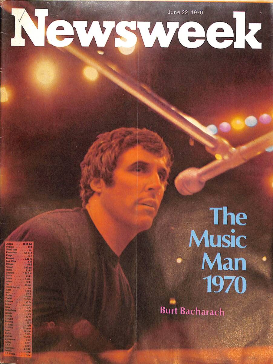 Newsweek Magazine June 22, 1970 - The Music Man Burt Bacharach NDR88691 - 1