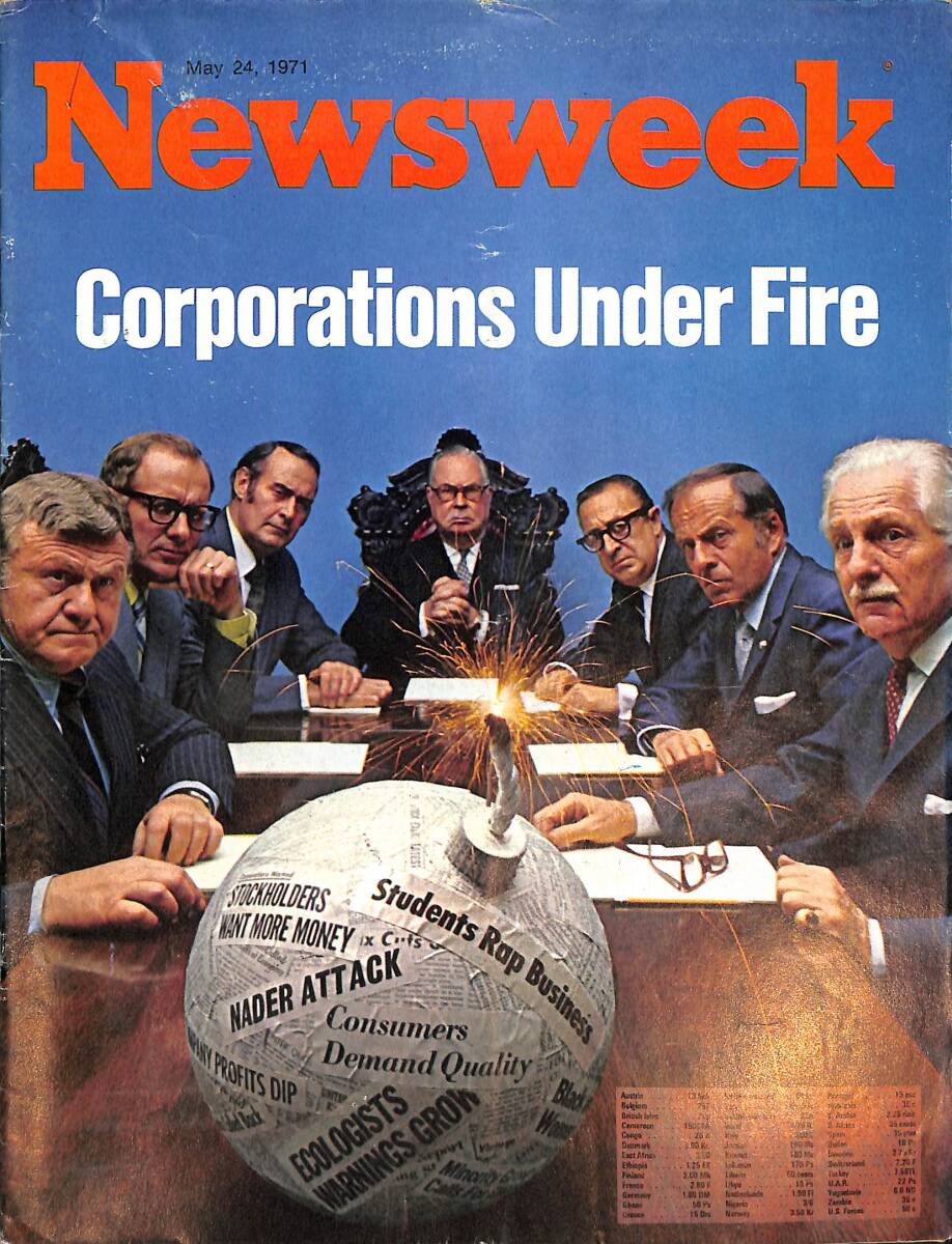 Newsweek Magazine May 24, 1971 - Corporations Under Fire, Mick Jagger, Kris Kristofferson, Ivan Denisovich NDR88681 - 1