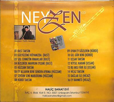 Neyzen * ( İkinci El ) CD Müzik CD2134 - 2