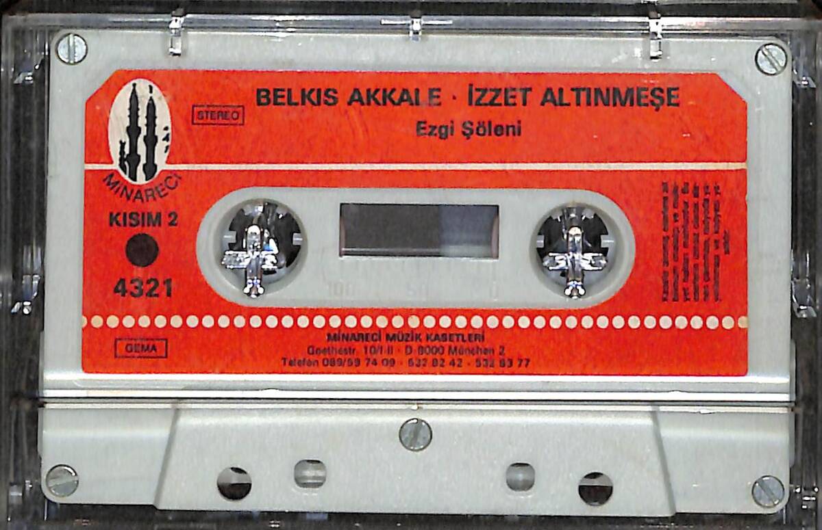 Belkıs Akkale İzzet Altınmeşe - Ezgi Şöleni Kaset (İkinci El) 