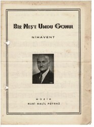 Nihavent - Bir Neşe Umdu Gönül Nota Kitapçığı EFM1991 - 1