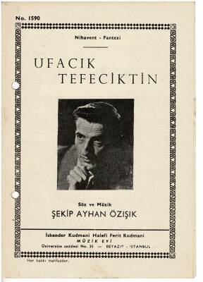 Nihavent - Fantezi - Ufacık Tefeciktin Nota Kitapçığı EFM1973 - 4