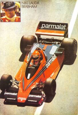 Niki Lauda Brabham F1 Büyük Boy Kartpostal KRT9156 - 1