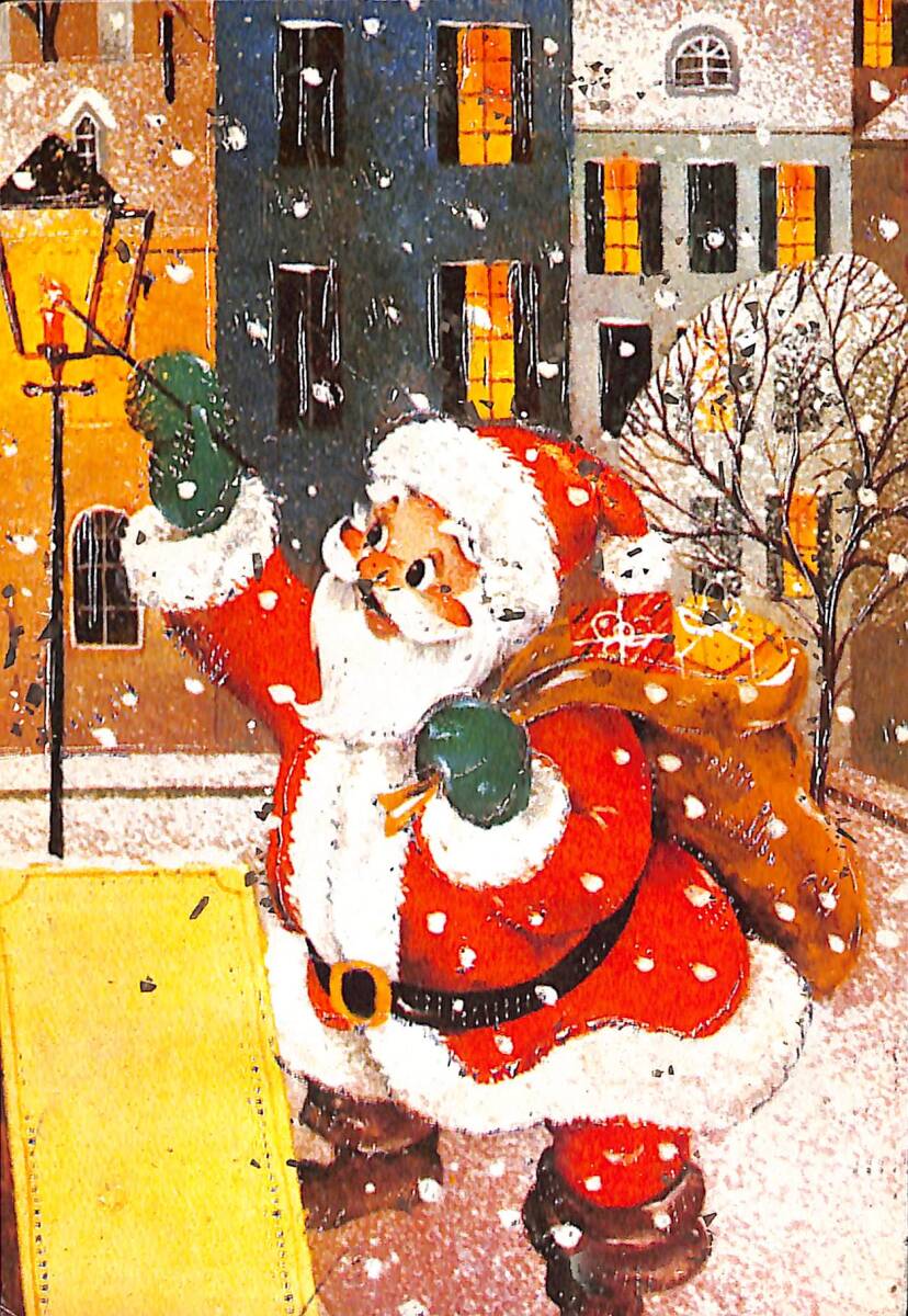 Noel Baba Temalı Kartpostal KRT21056 - 1