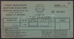 Nurten Koca Ort. 1996 Yılı Otobüs Bileti PYB2882 - 1