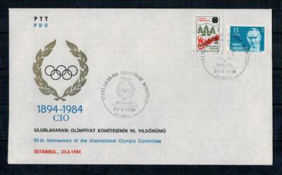 Oimpiyat Komitesi 90.Yıl 1984 Fdc PPT645 - 1