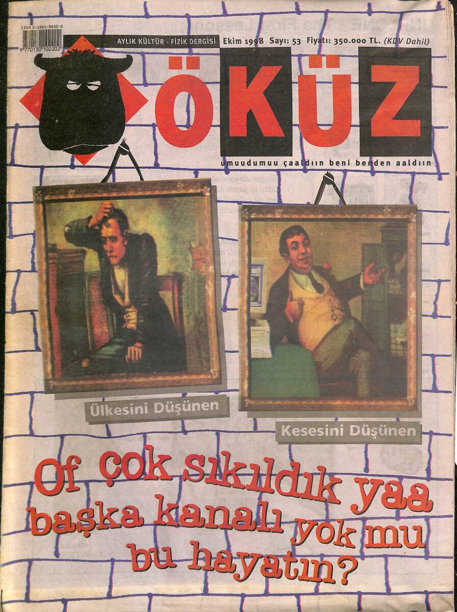 Öküz Aylık Kültür-Fizik Dergisi Ekim 1998 Sayı : 53 NDR89601 - 1