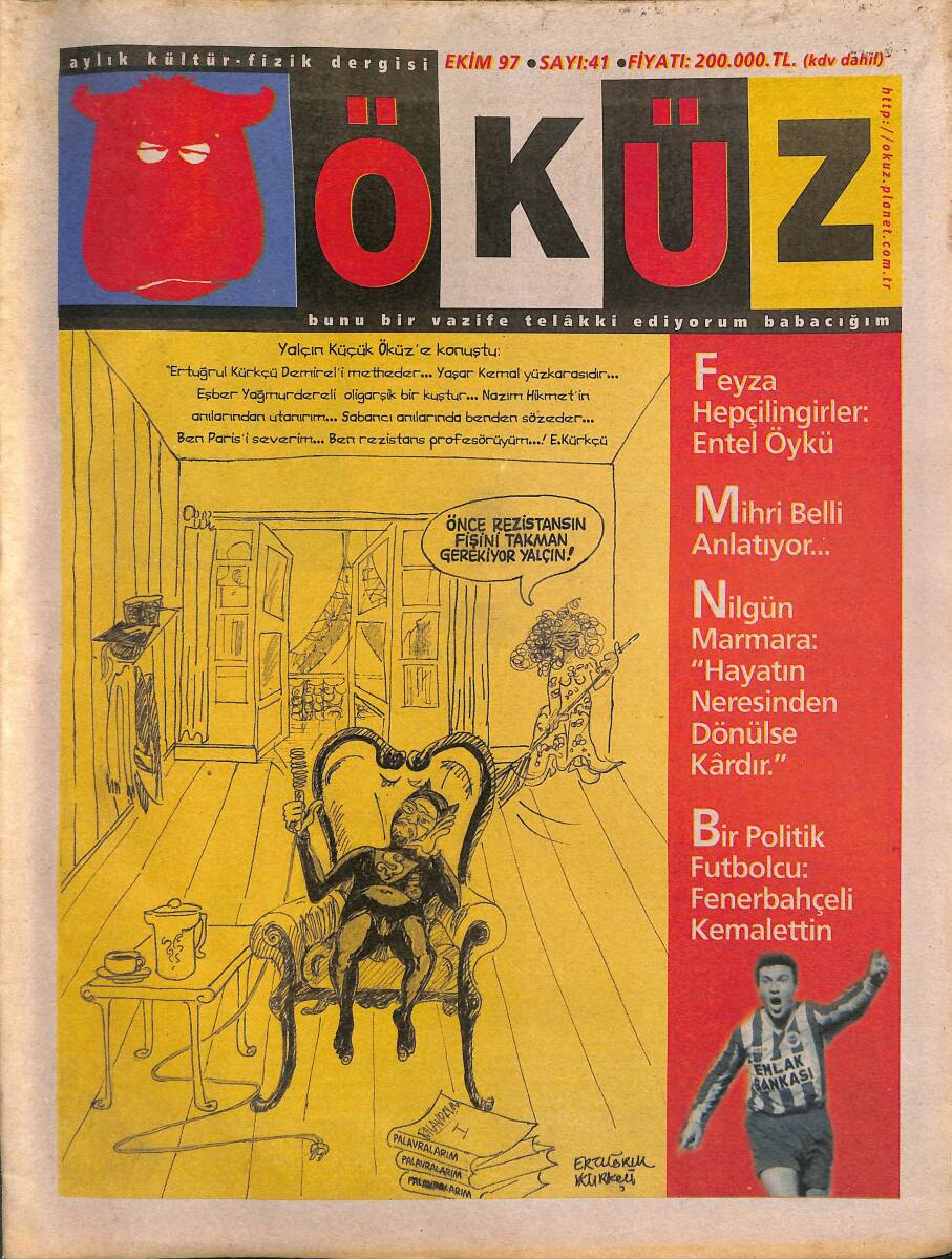 Öküz Aylık Kültür-Fizik Dergisi Ekim 97 Sayı : 41 NDR89583 - 1