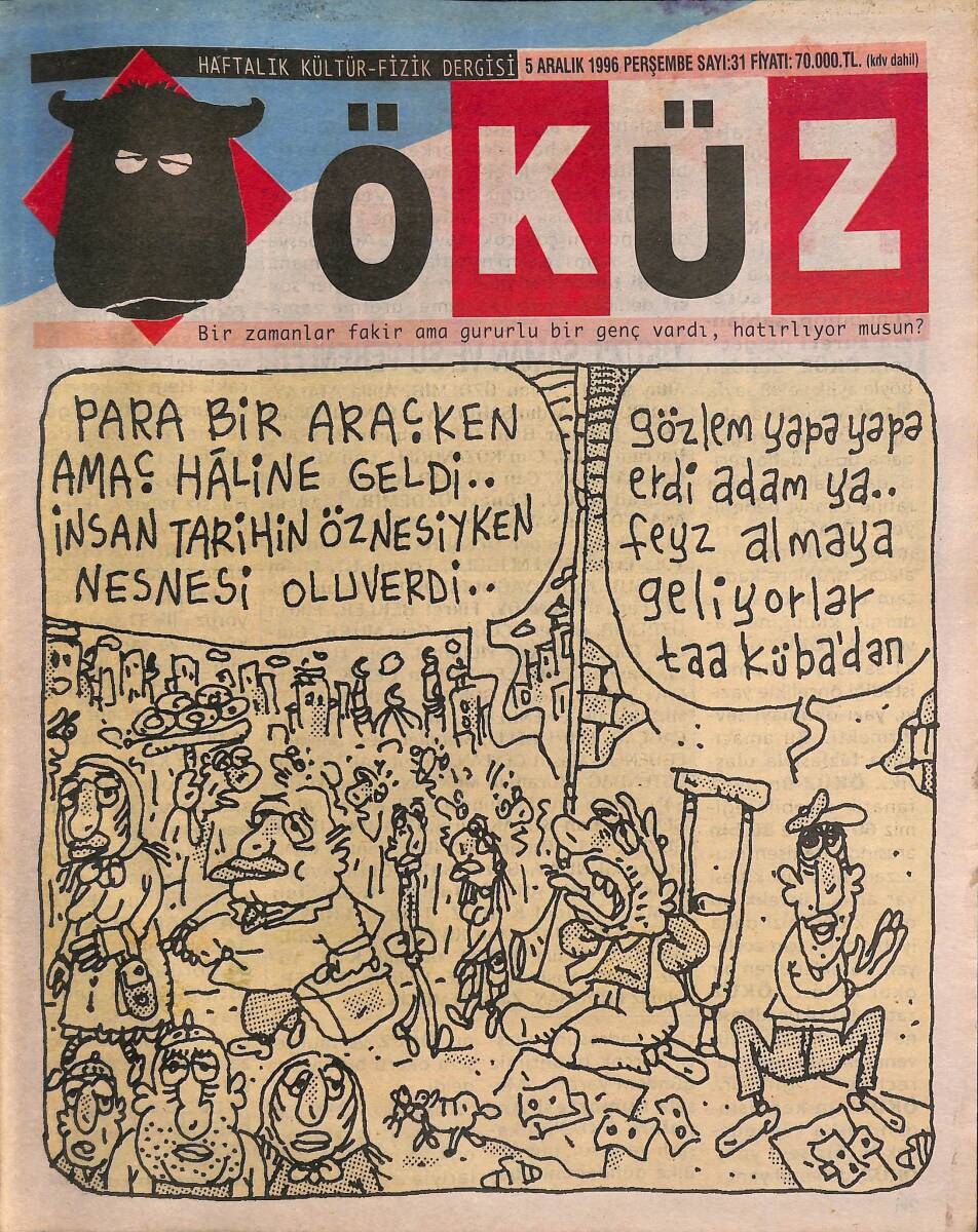 Öküz Haftalık Kültür-Fizik Dergisi 5 Aralık 1996 Sayı : 31 NDR89582 - 1