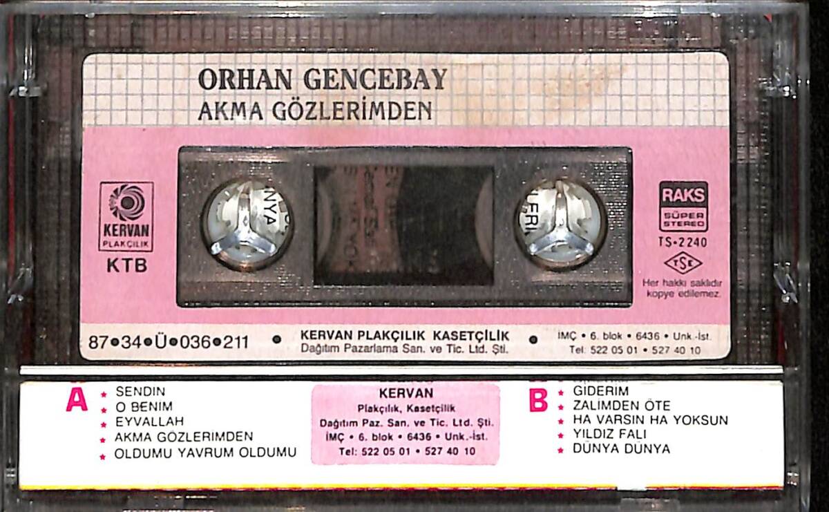 Orhan Gencebay - Akma Gözlerimden (İkinci El) Kaset 