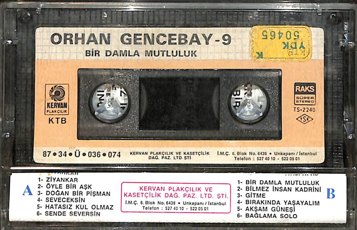 Orhan Gencebay - Bir Damla Mutluluk (Sarı Bandrol) Kaset (İkinci El) KST26563 - 2