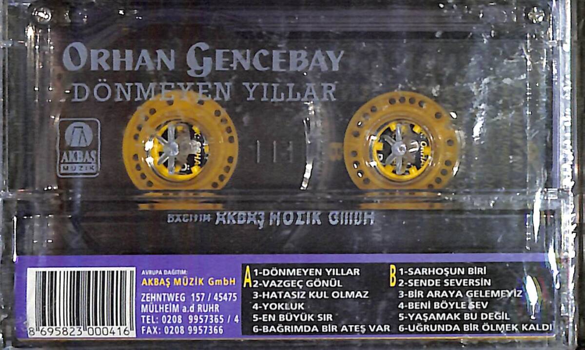 Orhan Gencebay - Dönmeyen Yıllar Kaset (Akbaş Müzik - Sıfır) *NADİR* KST27890 - 2