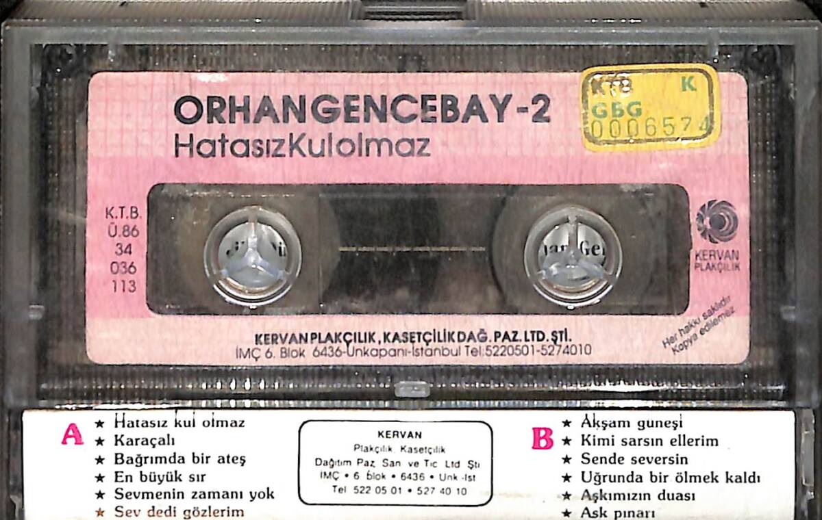 Orhan Gencebay - Hatasız Kul Olmaz (Sarı Bandrol - İkinci El) Kaset 