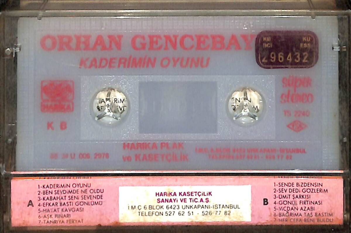 Orhan Gencebay - Kaderimin Oyunu (Kırmızı Bandrol) Kaset (İkinci El) KST26579 - 2