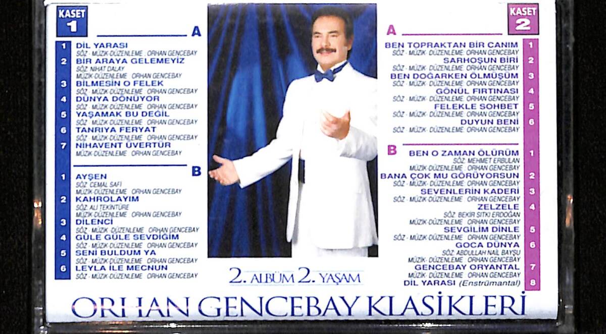 Orhan Gencebay Klasikleri - Sizin Seçtikleriniz 66'dan 1993'e 2. Albüm Kaset (İkinci El) KST26595 - 2