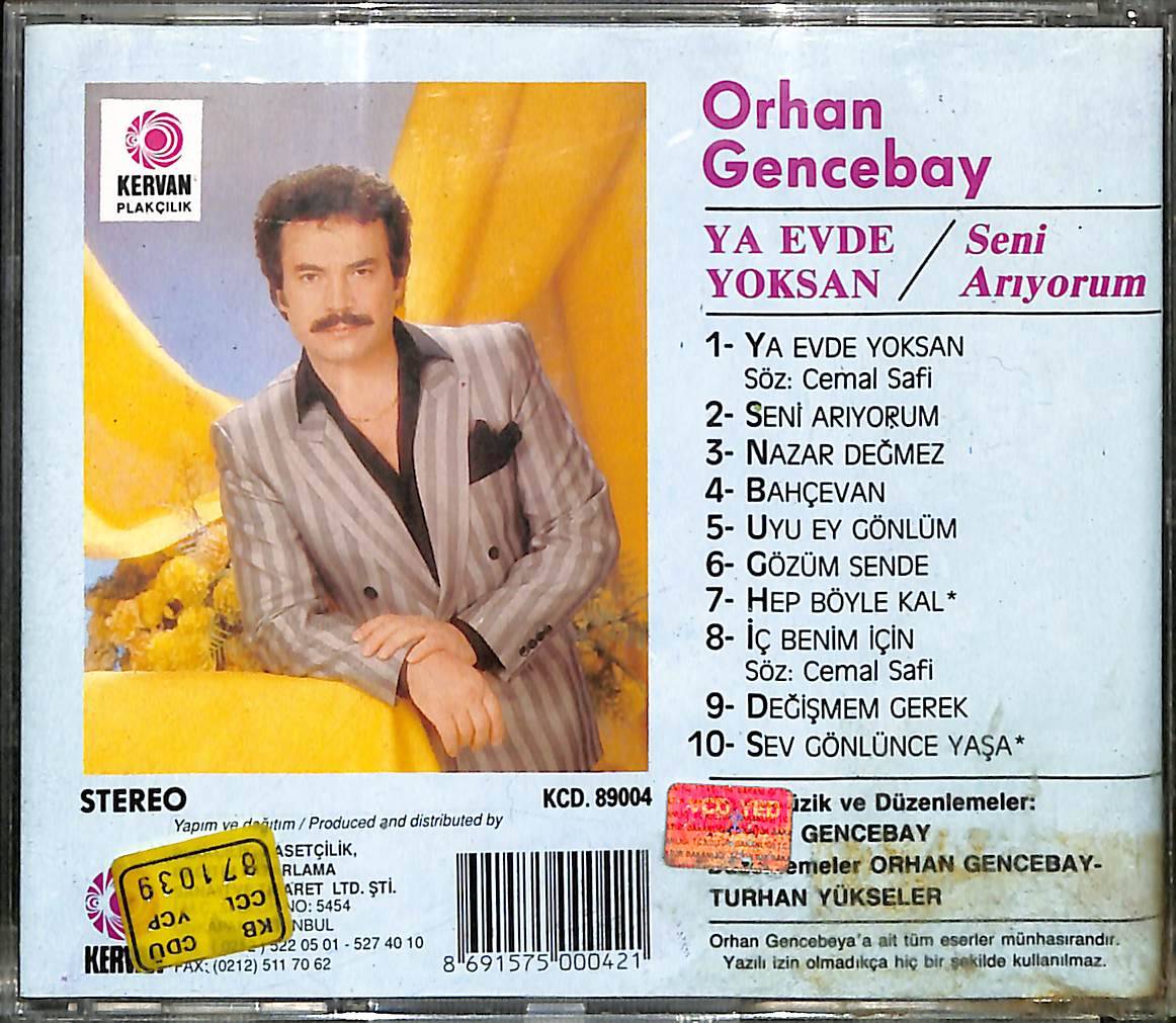 Orhan Gencebay - Ya Evde Yoksan / Seni Arıyorum CD - Dönem Baskı 