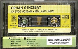 Orhan Gencebay - Ya Evde Yoksan / Seni Arıyorum (İkinci El) Kaset KST26607 - 2