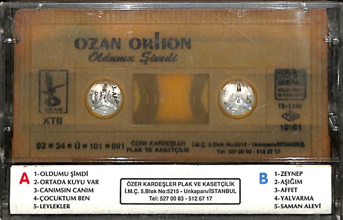 Ozan Orhon - Oldumu Şimdi (Mavi Bandrol) Kaset (İkinci El) KST26476 - 2