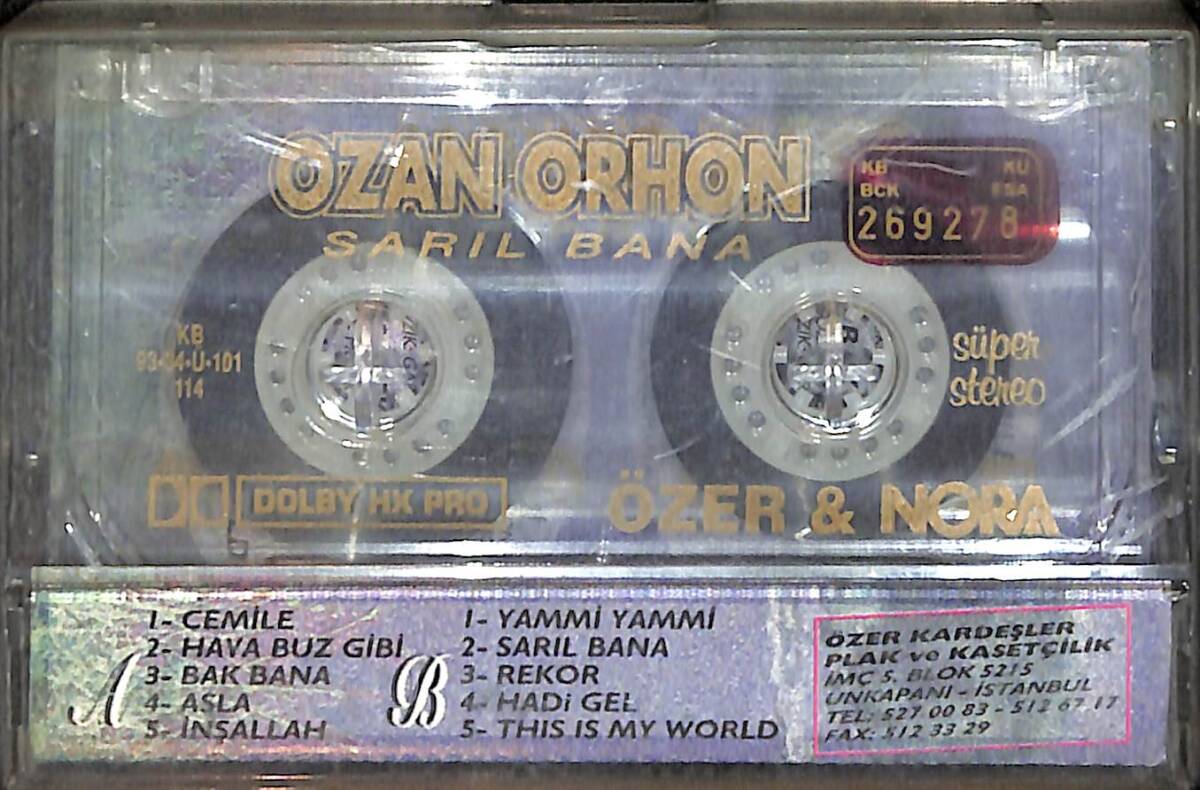 Ozan Orhon - Sarıl Bana Kaset (Kırmızı Bandrol - İkinci El) KST27273 - 2