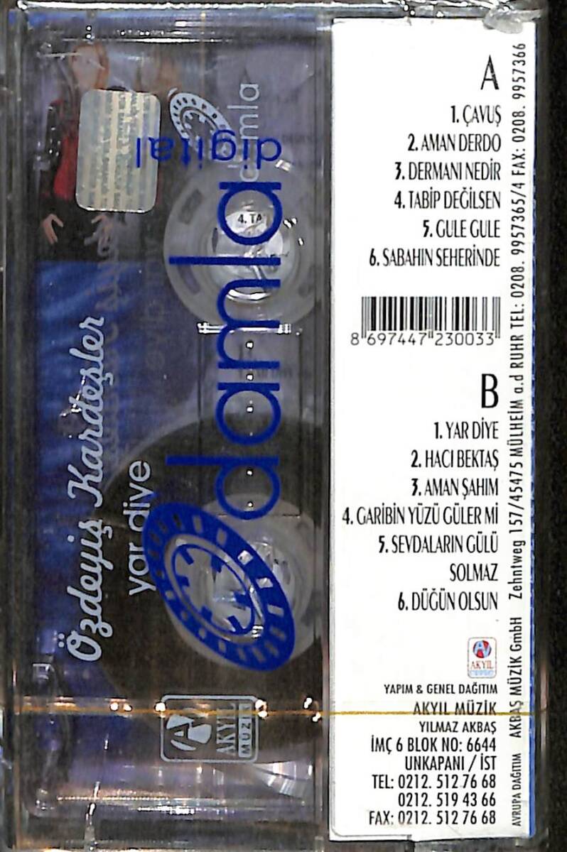 Özdeyiş Kardeşler - Yar Diye Kaset (Sıfır) KST26741 - 2
