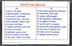 Özgün Seçmeler Kaset (İkinci El) KST24927 - 2