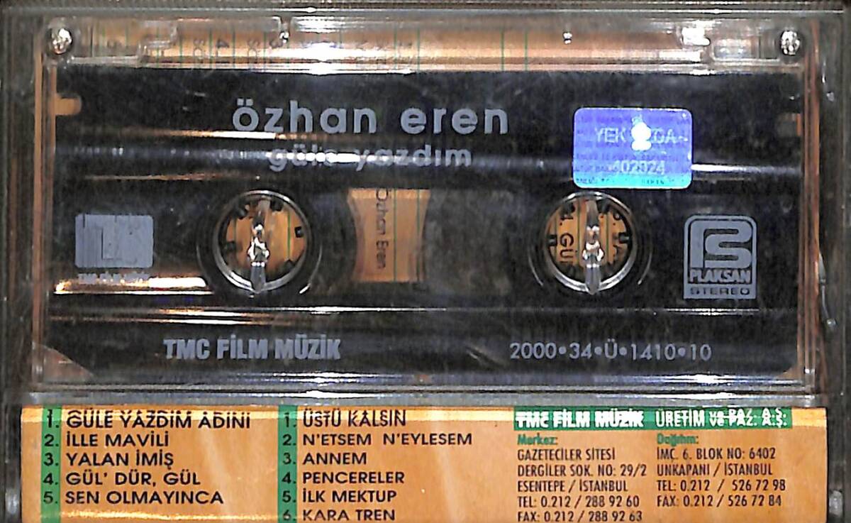 Özhan Eren - Güle Yazdım Kaset (İkinci El) KST26534 - 2