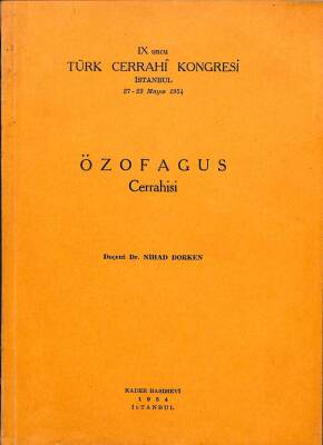 ÖZOFAGUS Cerrahisi - 9.Türk Cerrahi Kongresi KTP3307 - 1