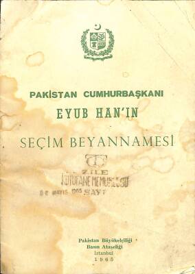 Pakistan Cumhurbaşkanı Eyub Hanın Seçim Beyannamesi NDR77380 - 1