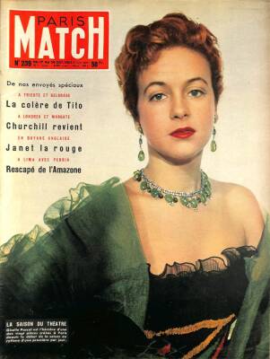 Paris Match 24 OCT 1953 NO239 - GISELLE PASCAL, LA COLERE DE TİTO, CHURCHILL REVIENT, JANET LA ROUGE DRG1466 - 1