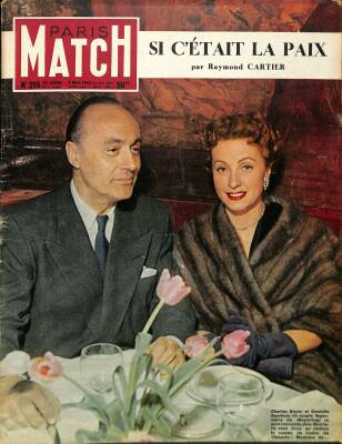 Paris Match 25 Avril - 2 Mai - Charles Boyer, Danielle Darrieux, Raymond Cartier NDR84378 - 1