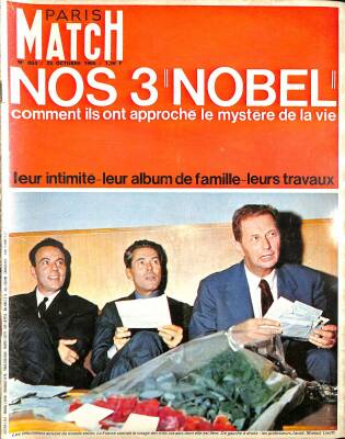 Paris Match No 863 23 Octobre 1965 - Nos 3 Nobel Comment Ils Ont Approche Le Mystere De La Vie NDR82924 - 1