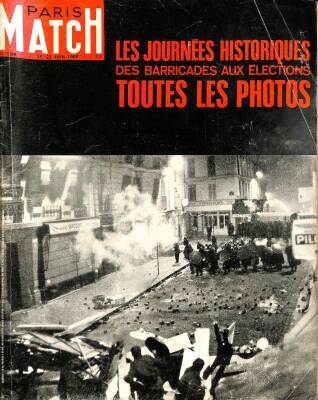 Paris Match No.998 15-22 Juin 1968 - Les Journees Historiques Des Barricades Aux Elections Toutes Les Photos NDR77463 - 1