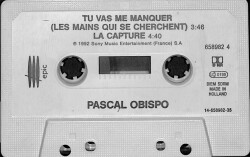 Pascal Obispo - Tu Was Me Manquer Kaset (İkinci El) KST27848 - 1