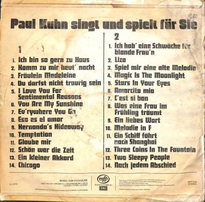 Paul Kuhn – Paul Kuhn Singt Und Spielt Für Sie (28 Party Hits Mit Paul Kuhn) LP (108) PLK17253 - 2